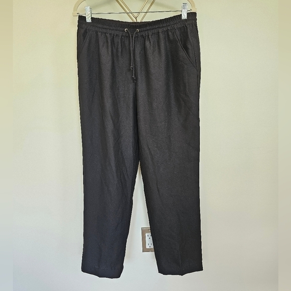 Vince Camuto Black Pull On Drawstring Waist Dress Casual Ankle Pants Size Medium - Picture 2 of 10